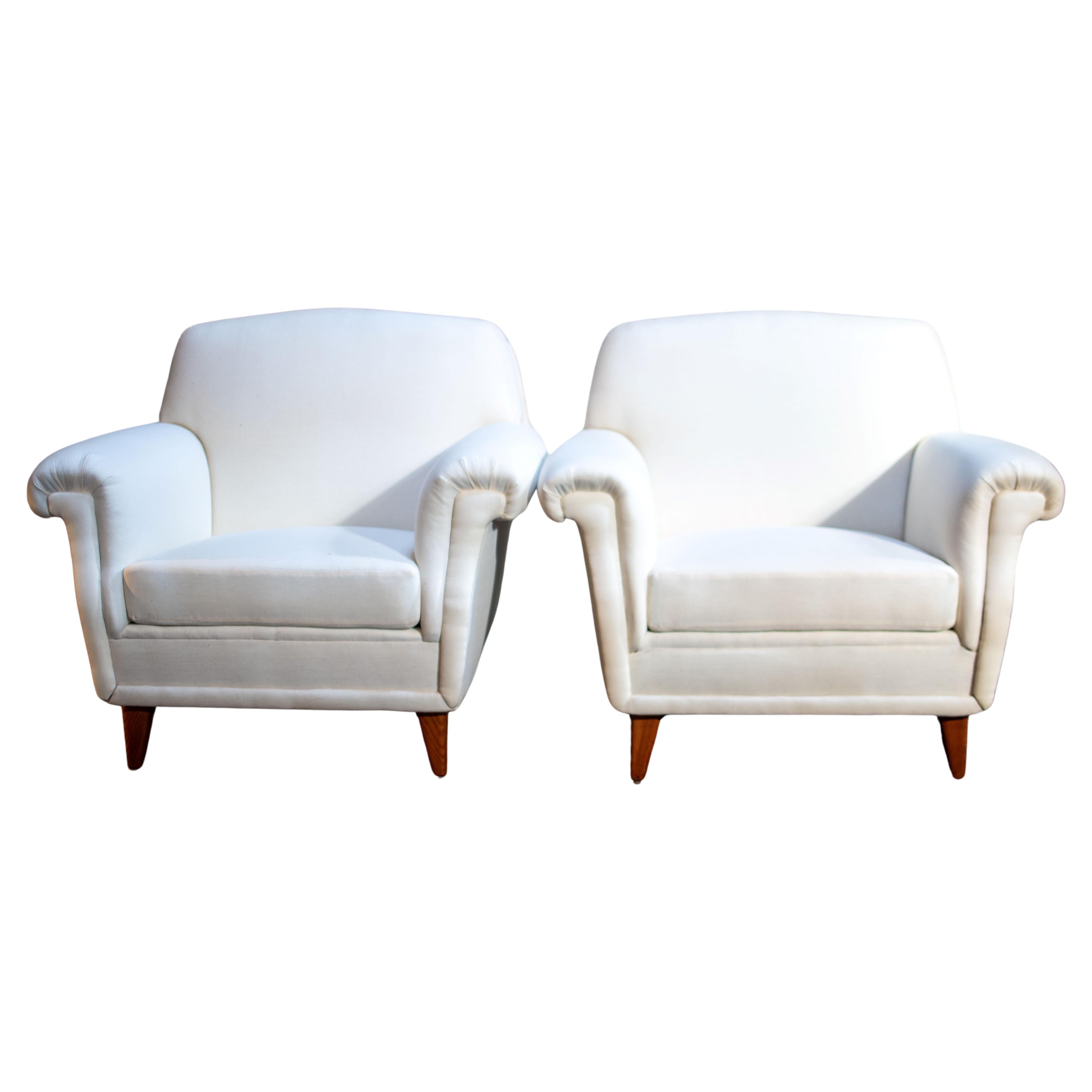 Pair of Scandinavian Modern Broderna Anderssons Arm Chairs - COM Ready For Sale