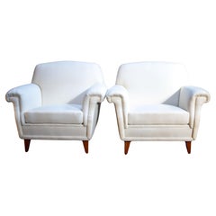 Retro Pair of Scandinavian Modern Broderna Anderssons Arm Chairs - COM Ready