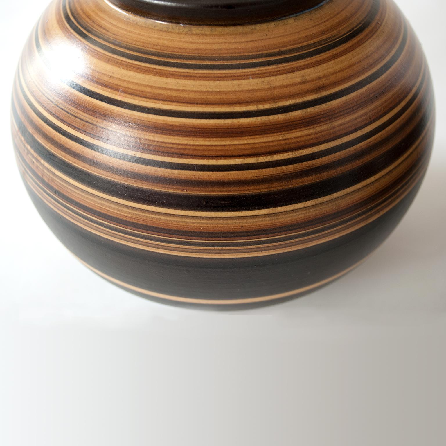 Pair of Scandinavian Modern Ceramic Vases by Jerk Werkmaster for Nittsjo 2