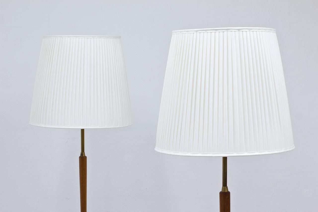 Brass Pair of Scandinavian Modern Floor Lamps by ASEA, Sweden