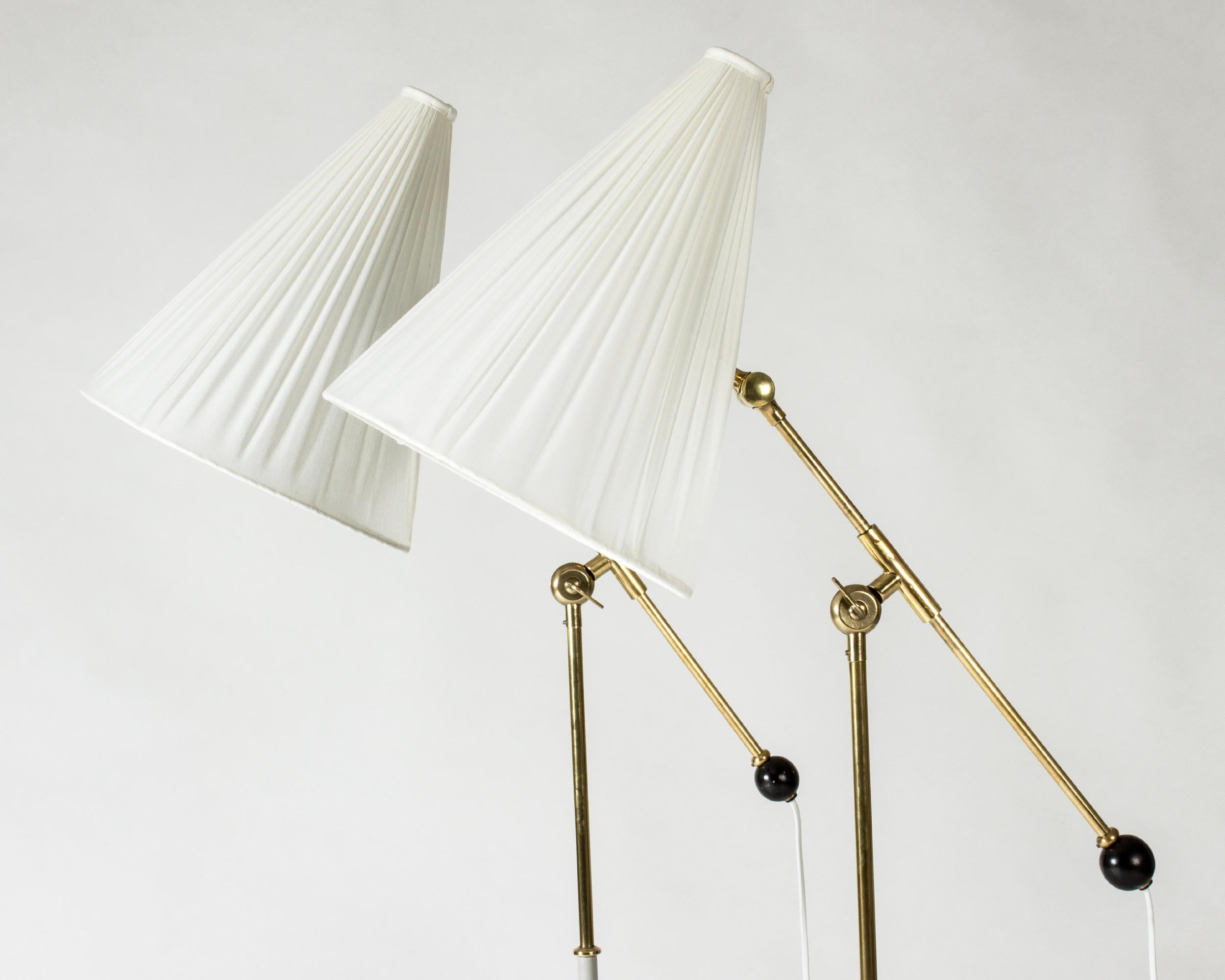 Pair of Scandinavian Modern Floor Lamps by Einar Bäckström, Sweden, 1950s In Good Condition For Sale In Stockholm, SE
