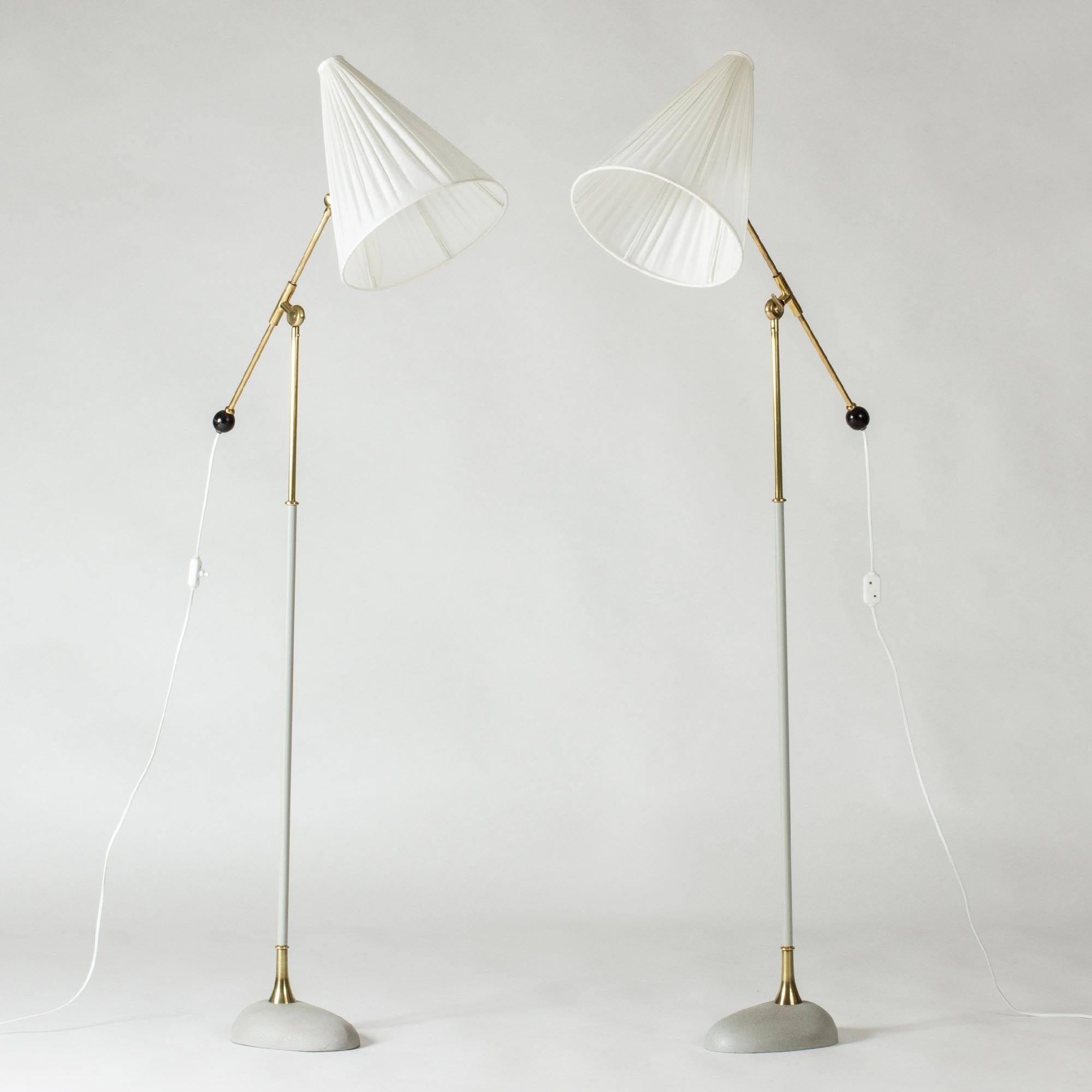 Pair of Scandinavian Modern Floor Lamps by Einar Bäckström, Sweden, 1950s For Sale 1