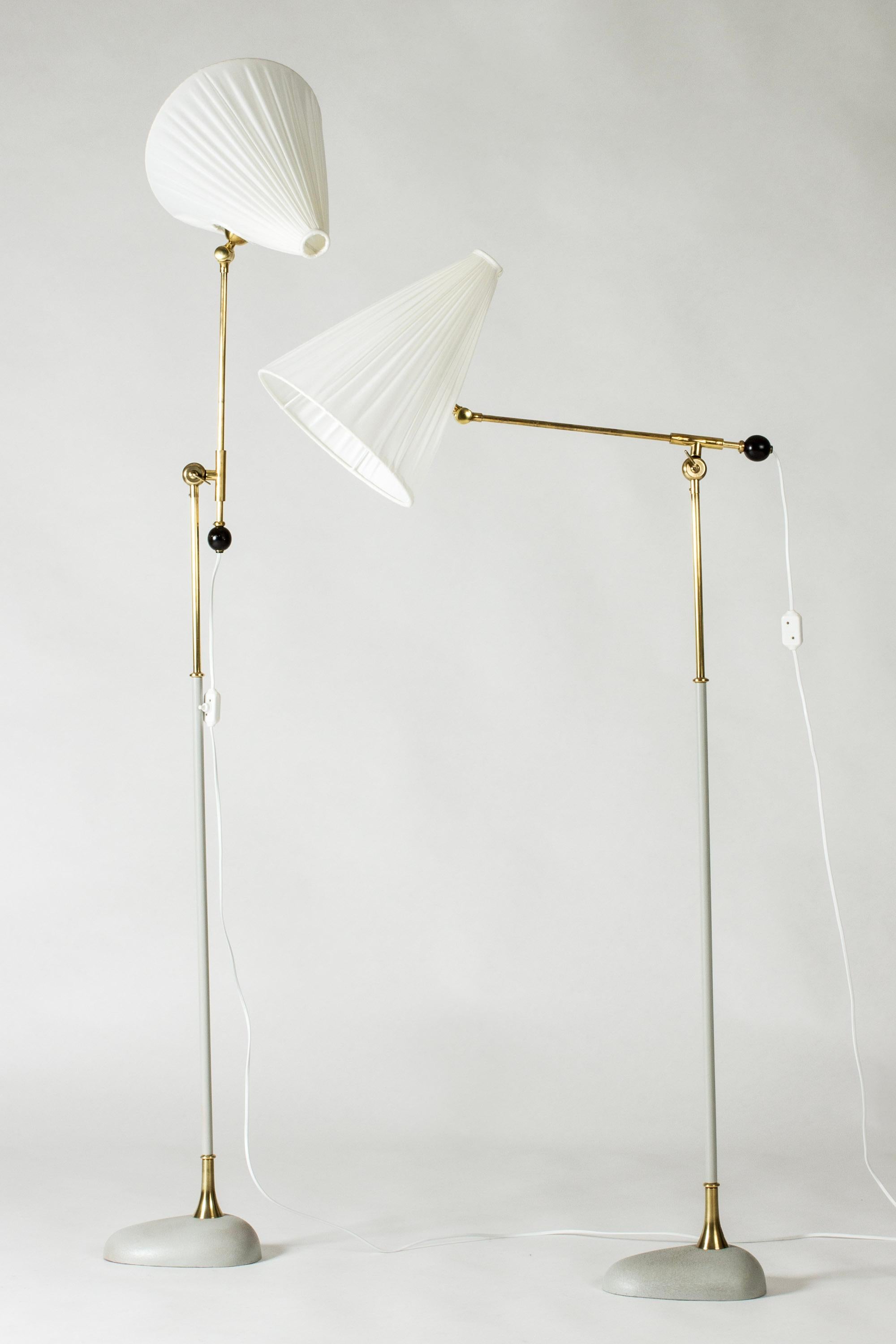 Pair of Scandinavian Modern Floor Lamps by Einar Bäckström, Sweden, 1950s For Sale 2