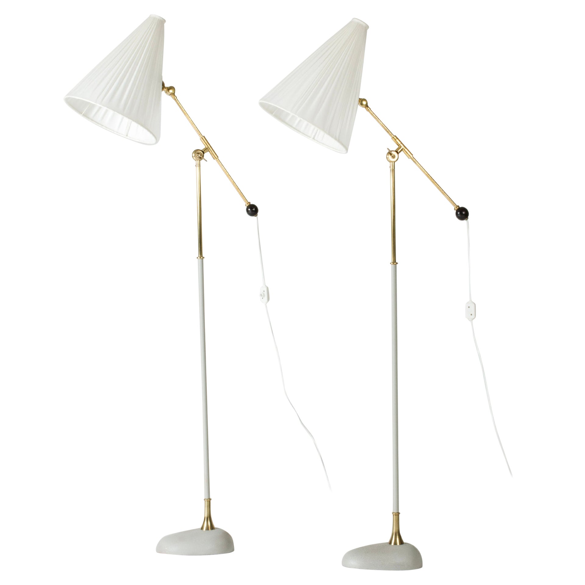 Paire de lampadaires The Moderns Modernity par Einar Bäckström, Suède, années 1950