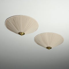 Pair of Scandinavian Modern Flush Mounts, Finland, 1950/1960s