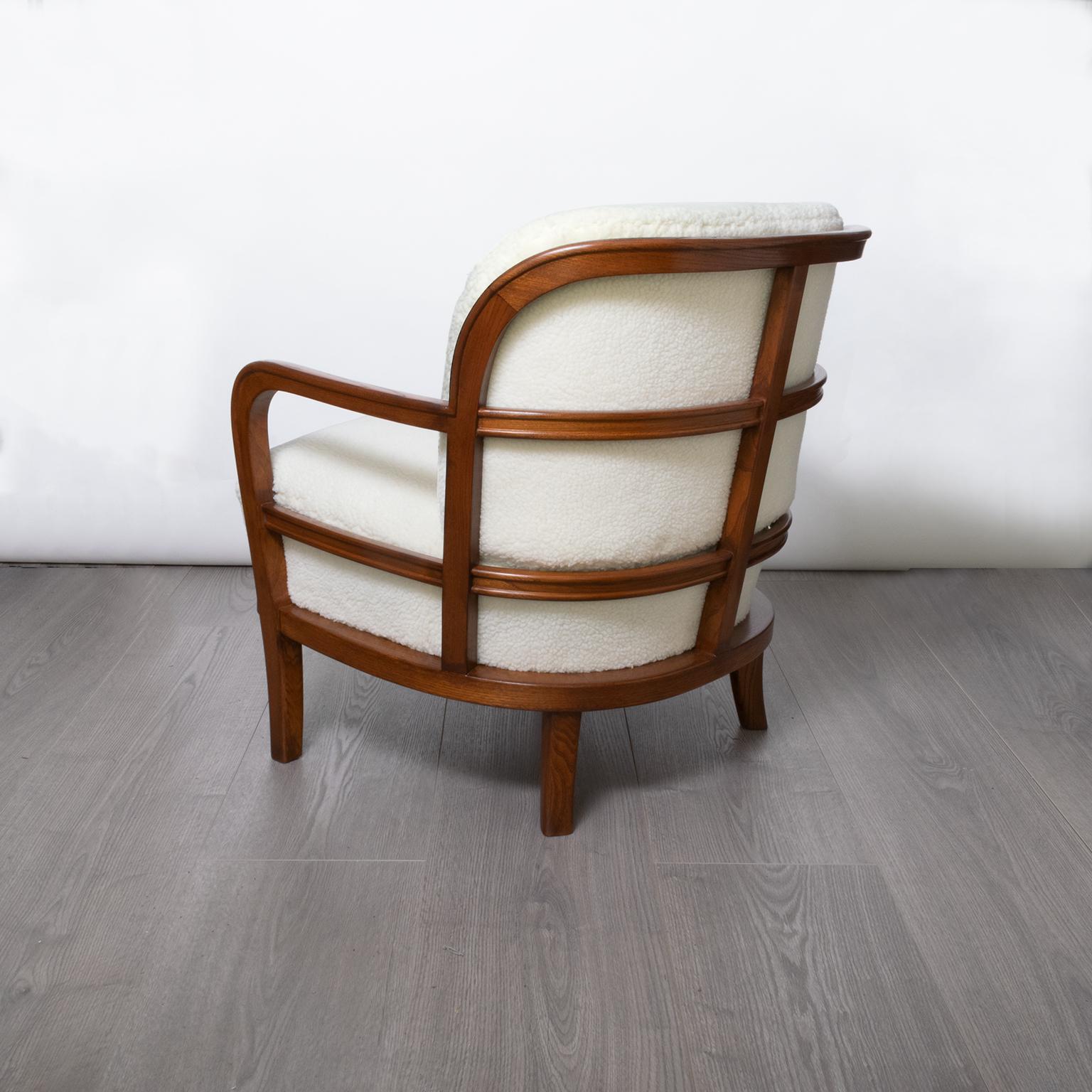 Elm Pair of Scandinavian Modern Lounge Chairs by Carl-Johan Boman, Boman OY, Finland