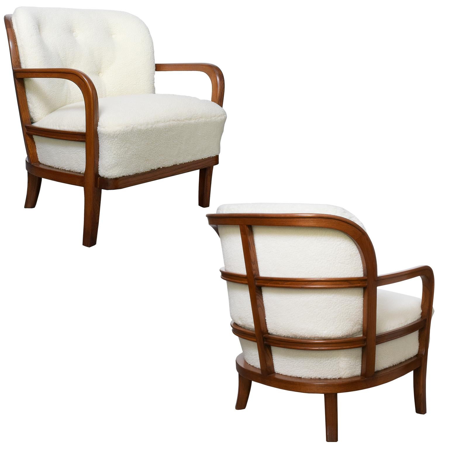 Pair of Scandinavian Modern Lounge Chairs by Carl-Johan Boman, Boman OY, Finland