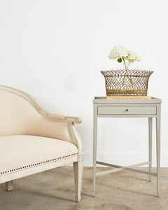 Pair of Scandinavian Modern Painted Bedside Table Nightstands