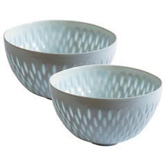 Vintage Pair of Scandinavian Modern Porcelain Bowl by Friedl Holzer-Kjellberg, Arabia