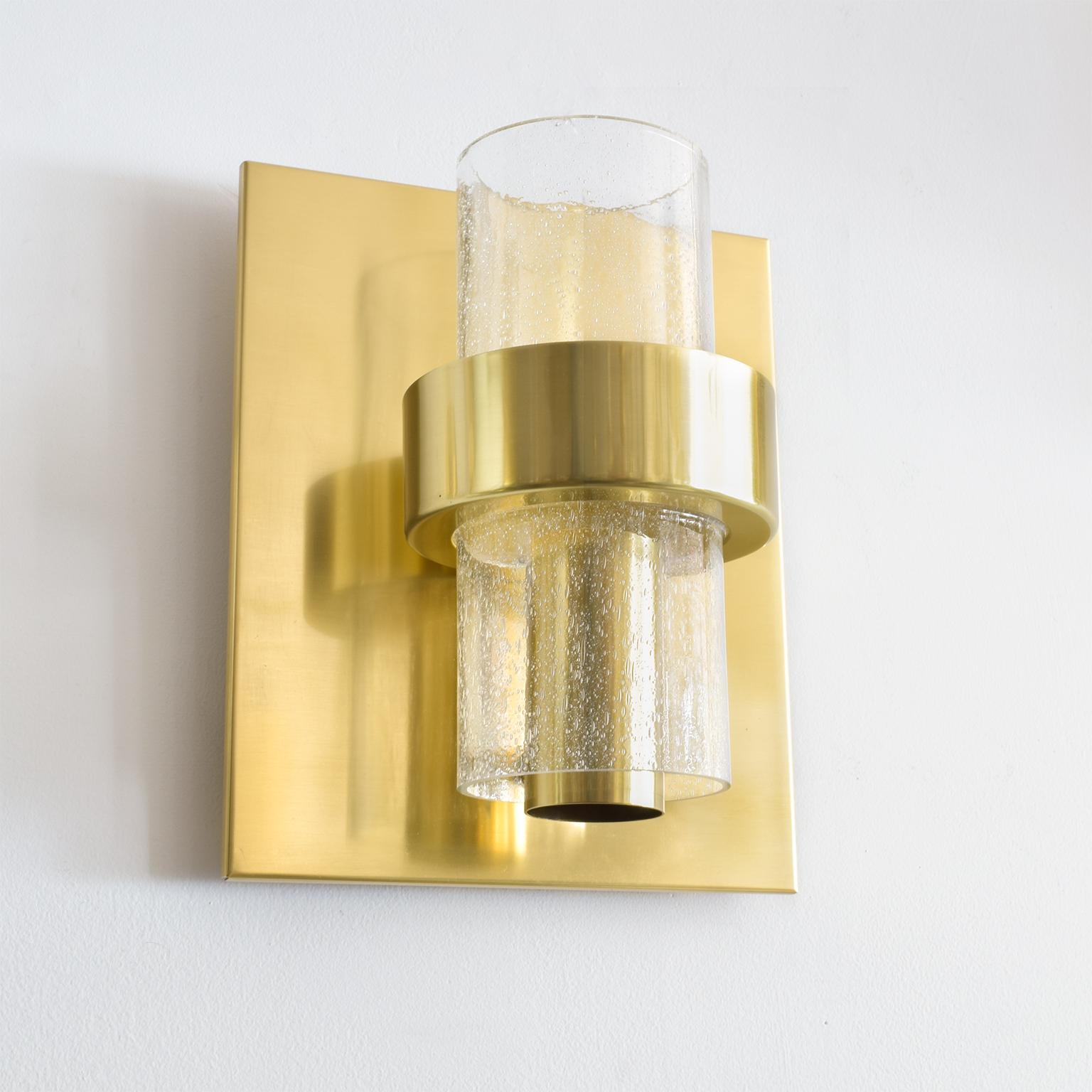Pair of Scandinavian Modern Sconces in brass by Jonas Hidle, Norway, 1970 In Excellent Condition In New York, NY