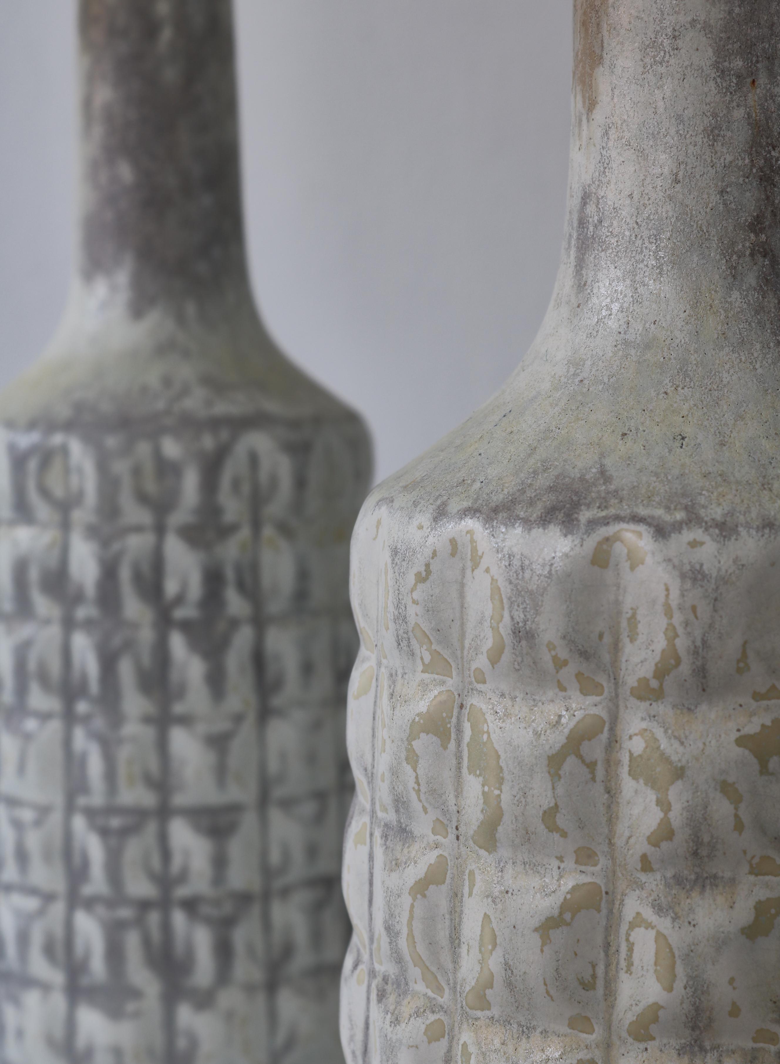 Pair of Scandinavian Modern Stoneware Table Lamps Desiree Denmark, 1960s 5