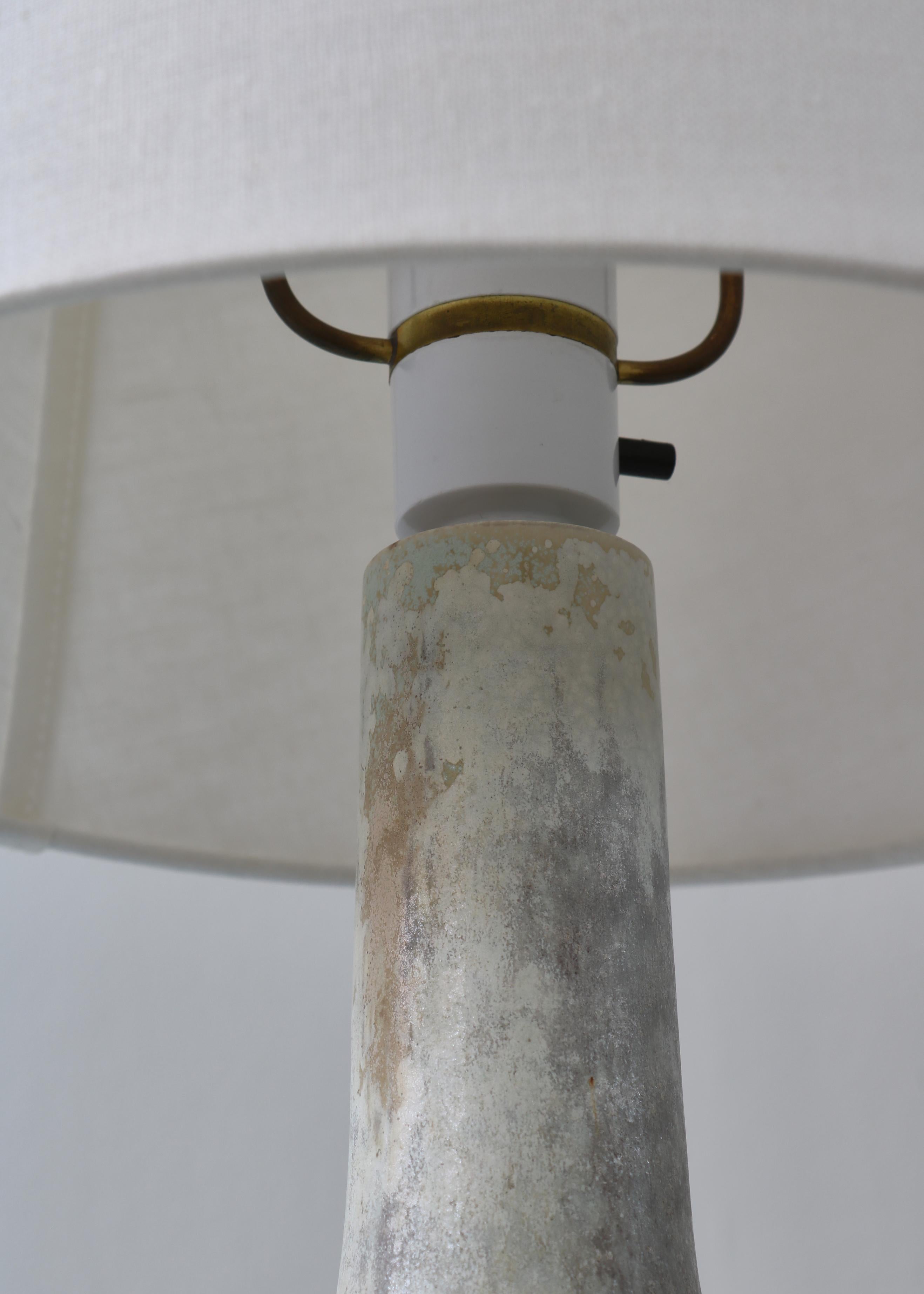 Pair of Scandinavian Modern Stoneware Table Lamps Desiree Denmark, 1960s 10