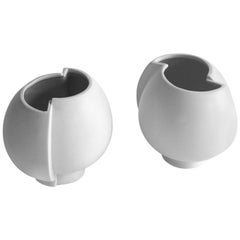 Pair of Scandinavian Modern Stoneware Vase Model Surrea Designed by Wilhelm Kåge