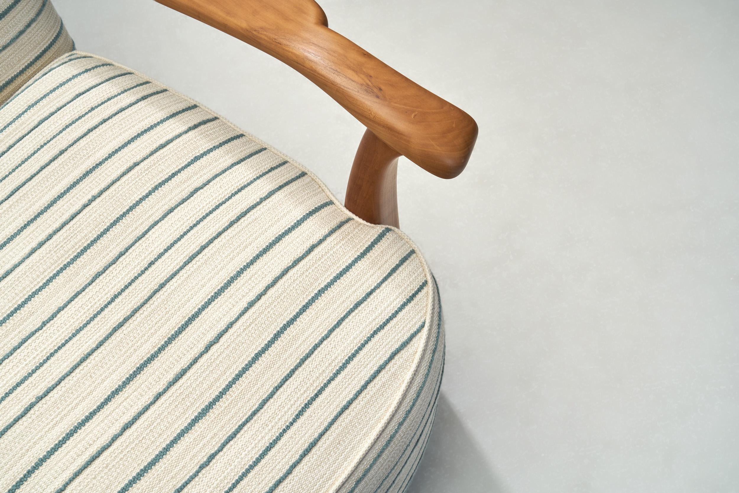 Paire de fauteuils rayés The Moderns, Suède, milieu du 20e siècle en vente 4