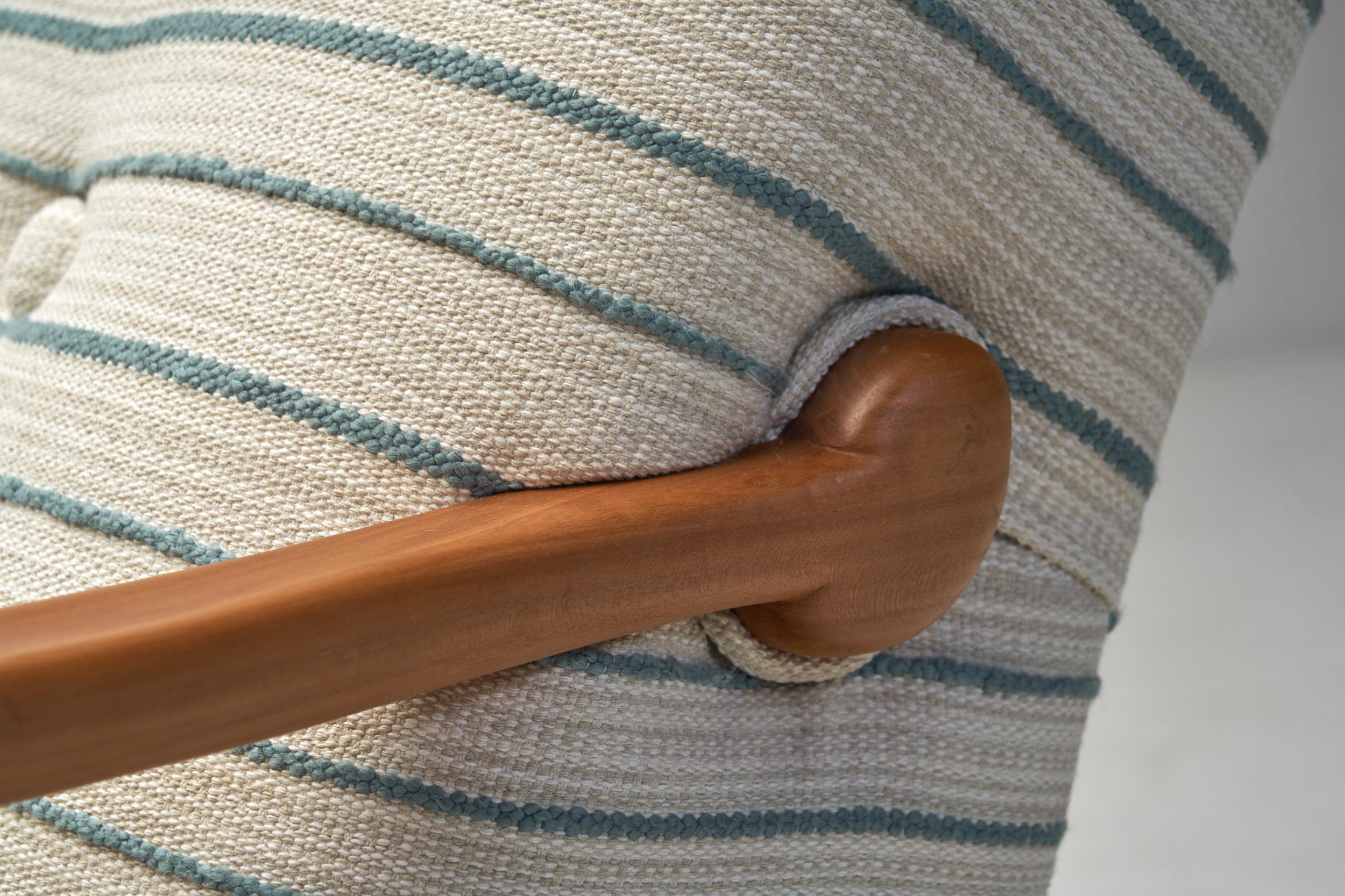 Paire de fauteuils rayés The Moderns, Suède, milieu du 20e siècle en vente 2