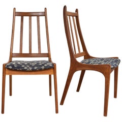 Vintage Pair of Scandinavian Modern Teak Side Chairs by Nordic of Ontario Canada