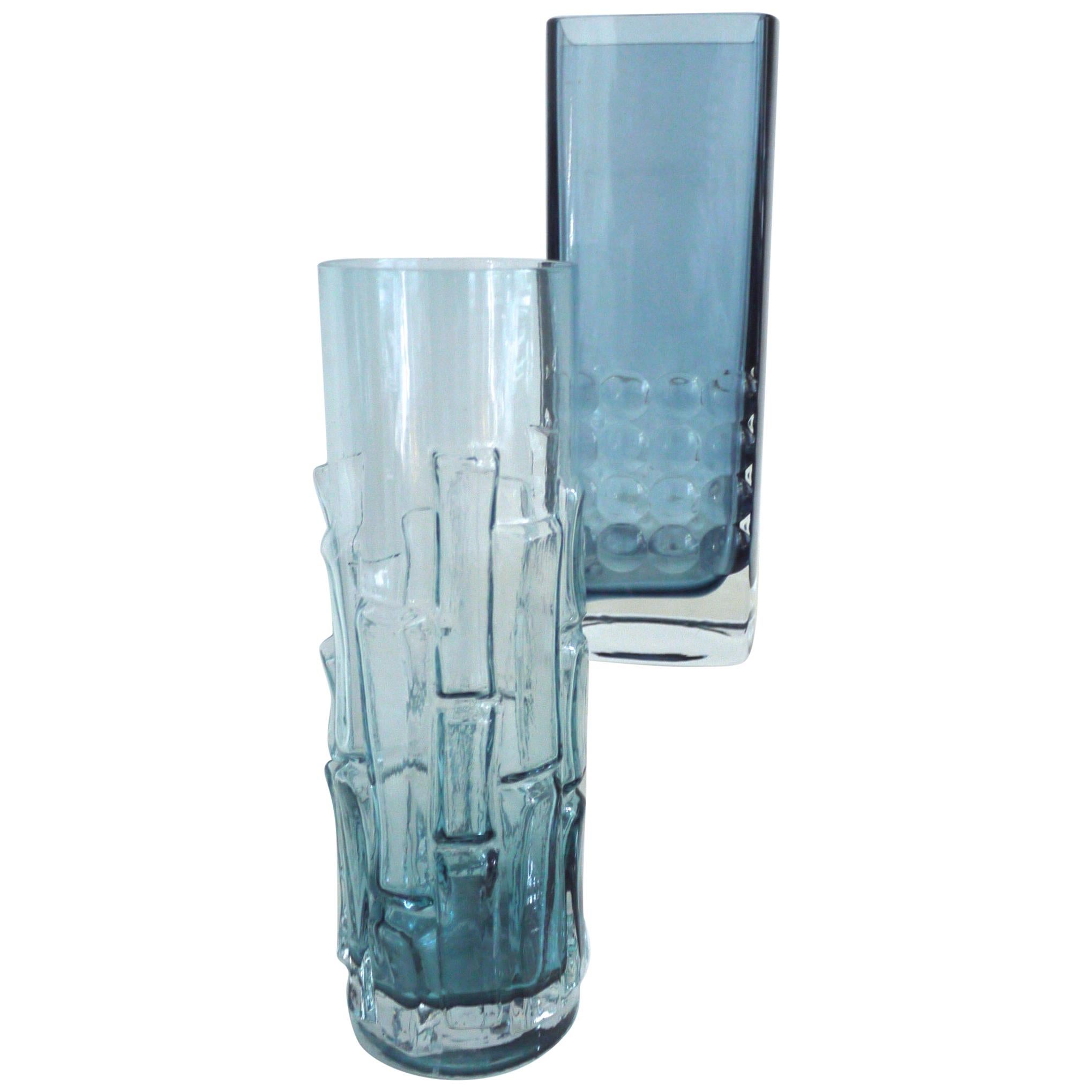 Pair of Scandinavian Modern Vases Emile Funk-Gralglas and Bo Borgstrom Aseda For Sale