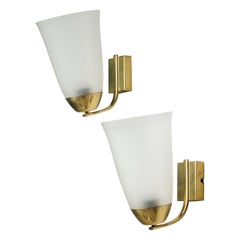 Pair of Scandinavian Modern Wall Lights, Attrb. Mauri Almari, 1950s