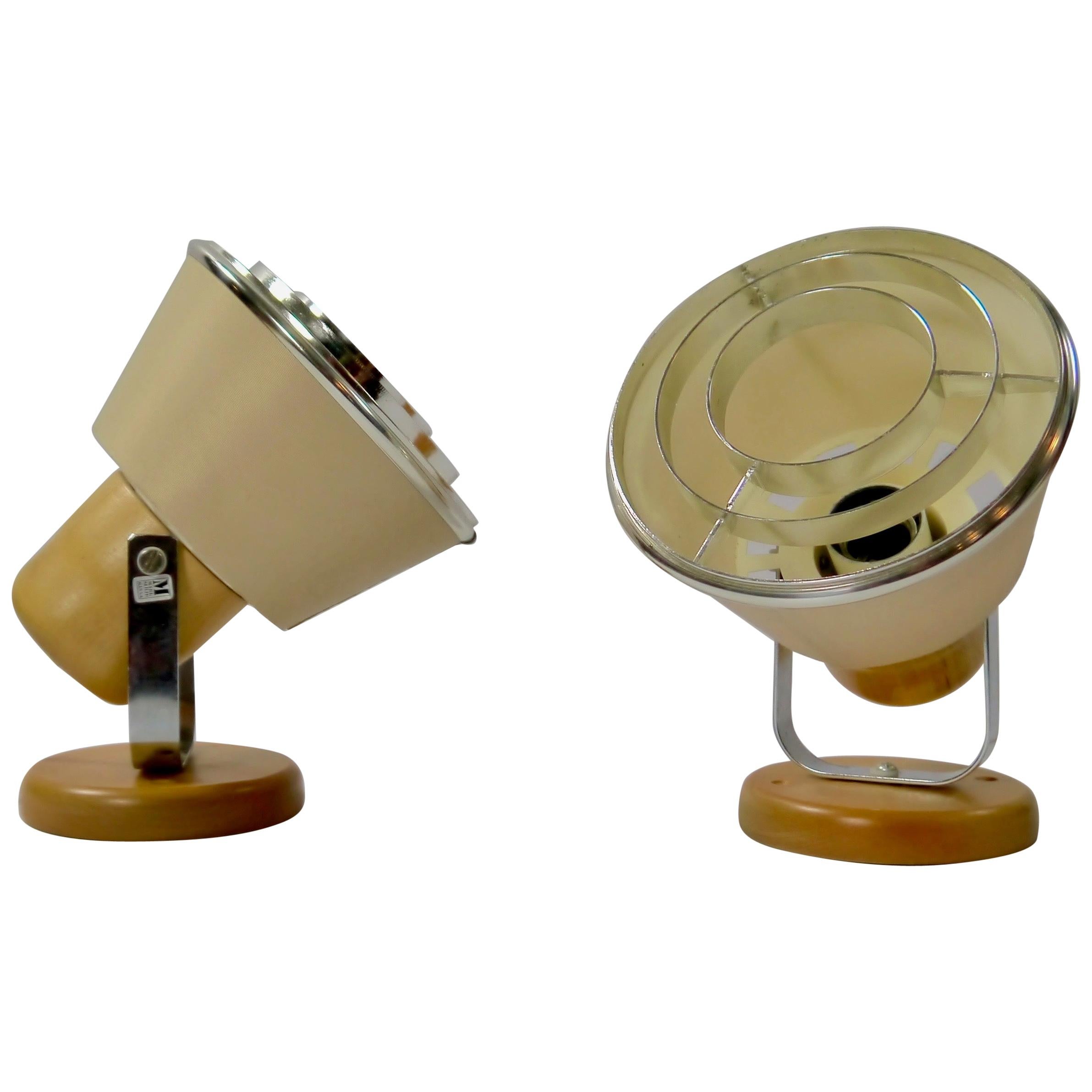 Paire de lampes de chevet modernes scandinaves à poser ou suspendre au mur par Marksljd, Suède, 1970 en vente