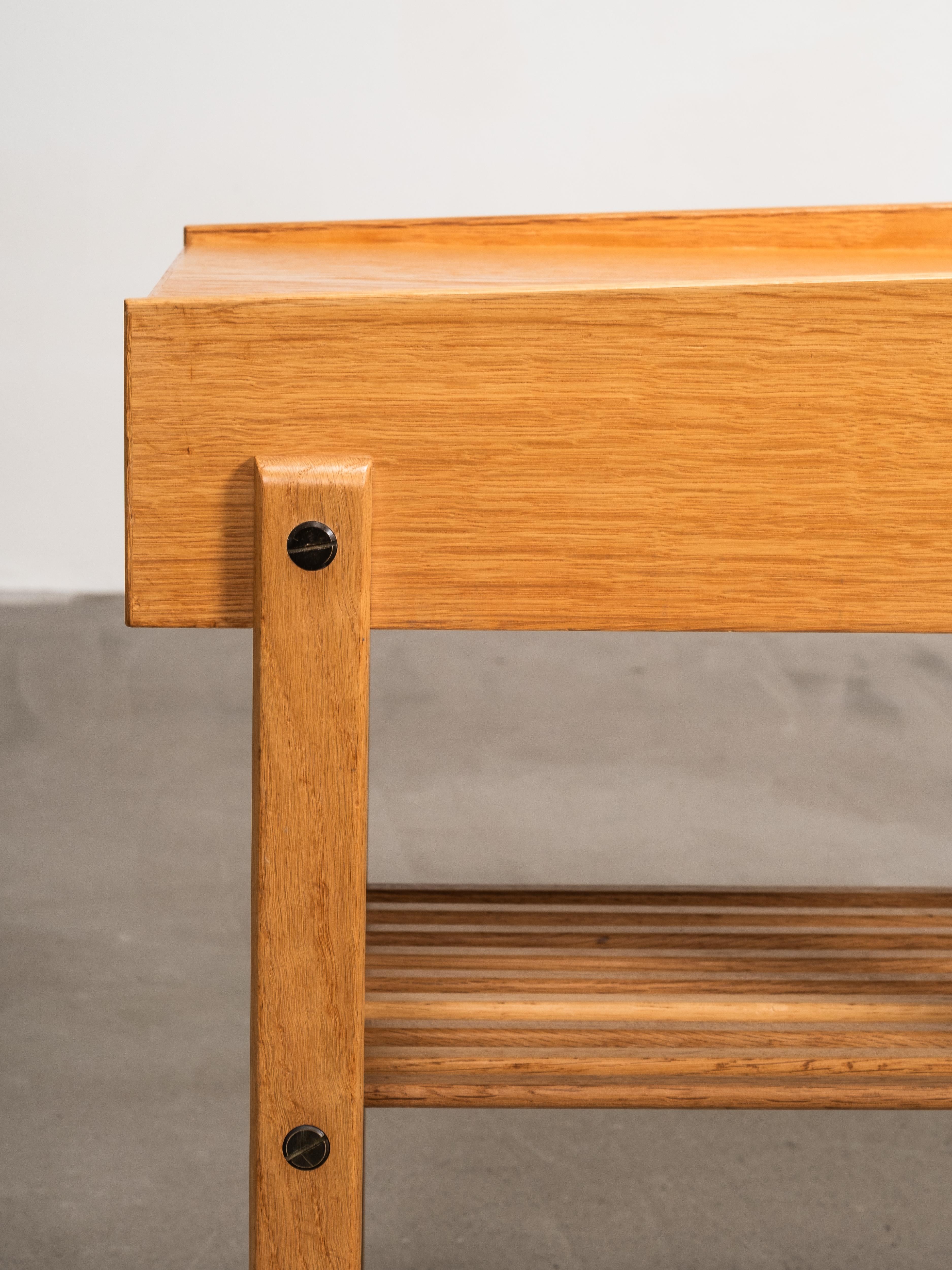 Pair of Scandinavian Oak Bedside Tables, 1960s For Sale 10