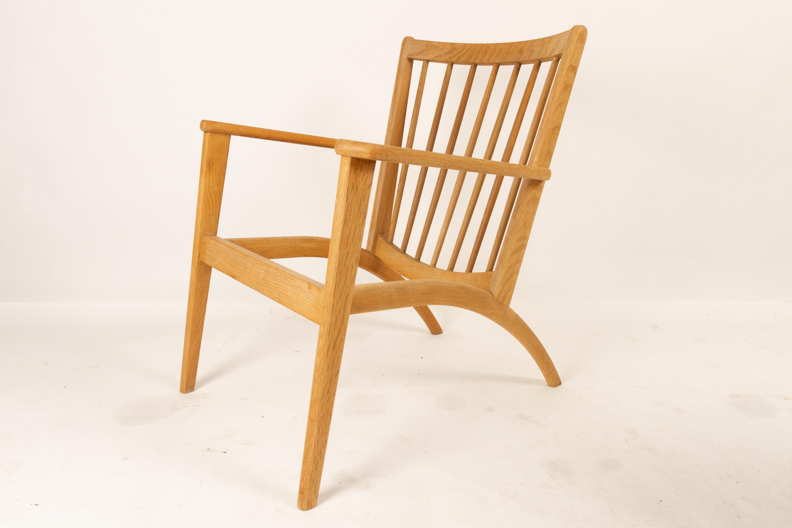 Pair of Scandinavian Oak Lounge Chairs, 1990s 13
