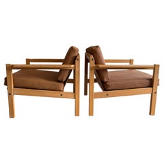 Coppia di poltrone scandinave in pino di Bruksbo Made in Norvegia
