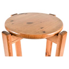 Paar Hocker aus skandinavischem Kiefernholz, hergestellt in Schweden