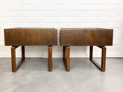 Pair of Scandinavian planters in exotic wood by Kai Kristiansen for Salin Møbler