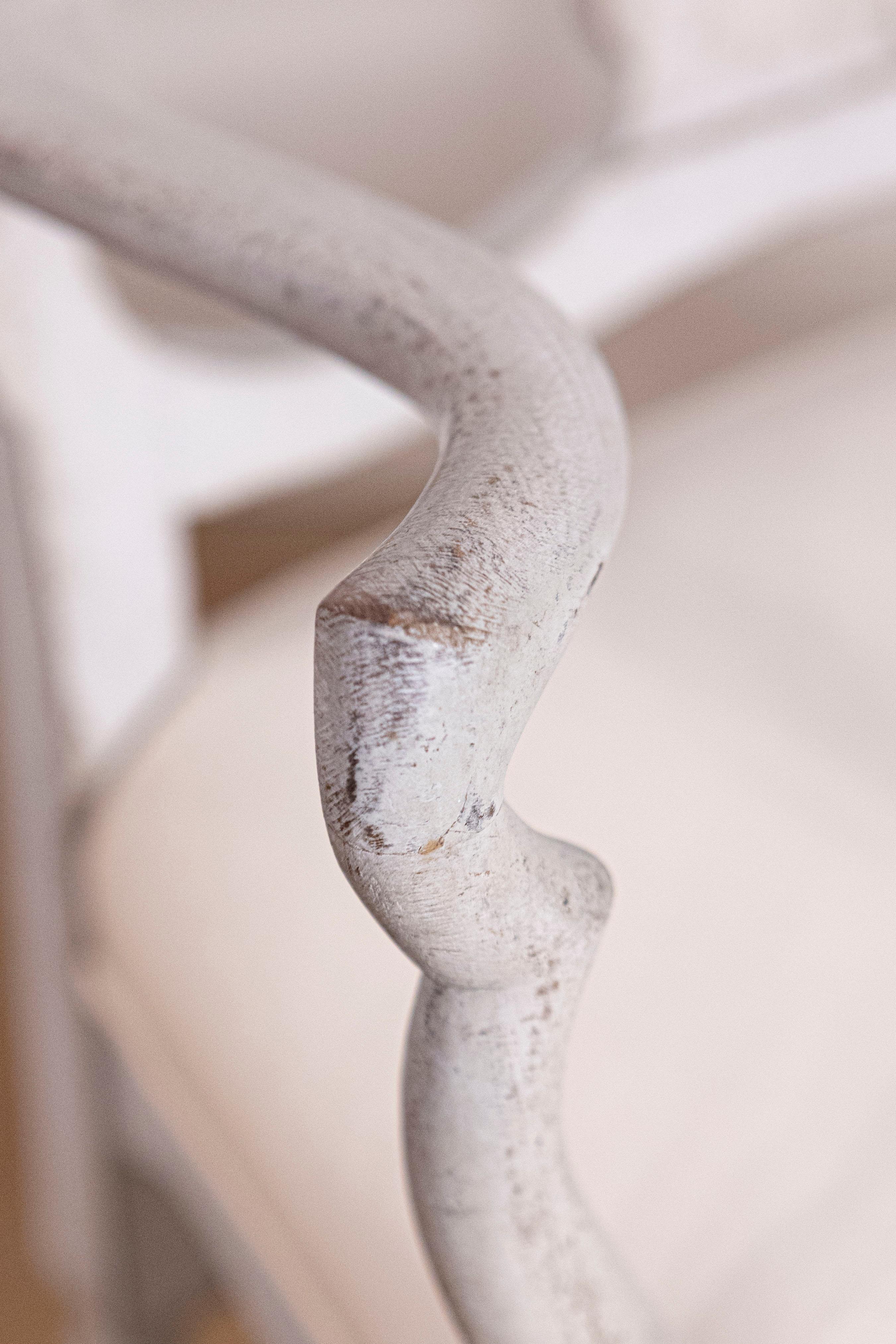 Pair of Scandinavian Rococo Style Painted Armchairs For Sale 3