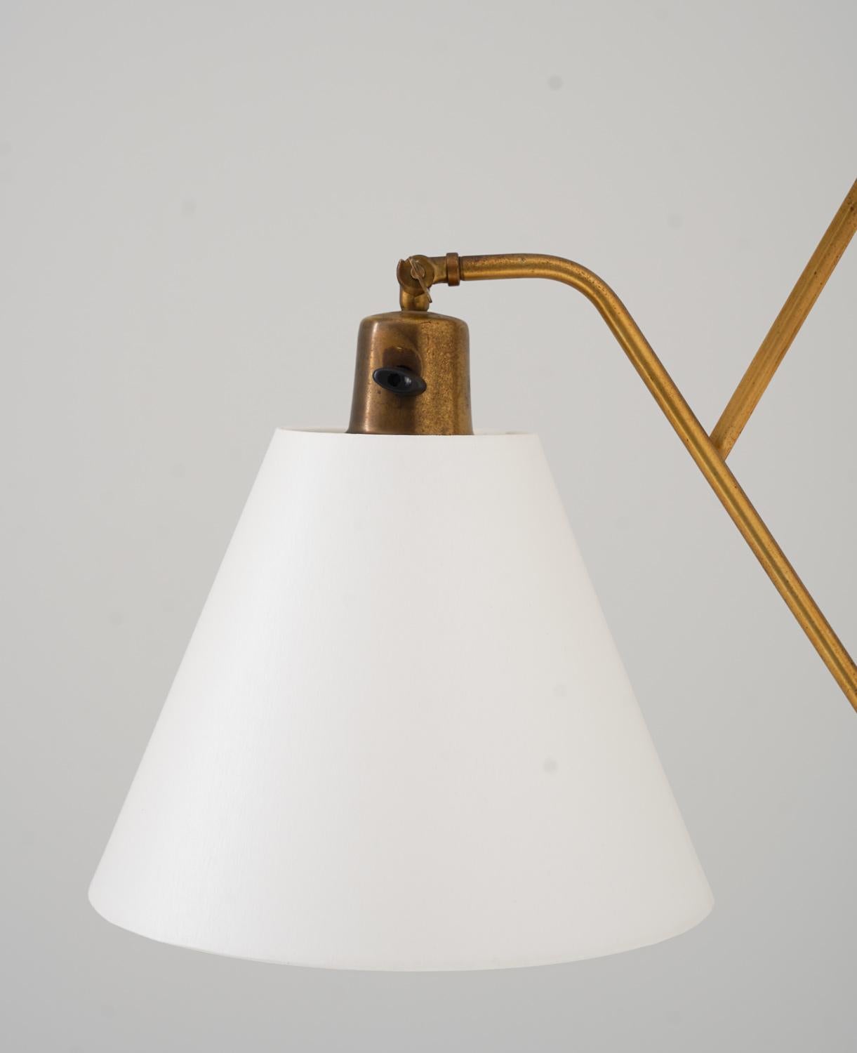 Pair of Scandinavian Scissor lamps in brass by ASTRA In Good Condition In Karlstad, SE