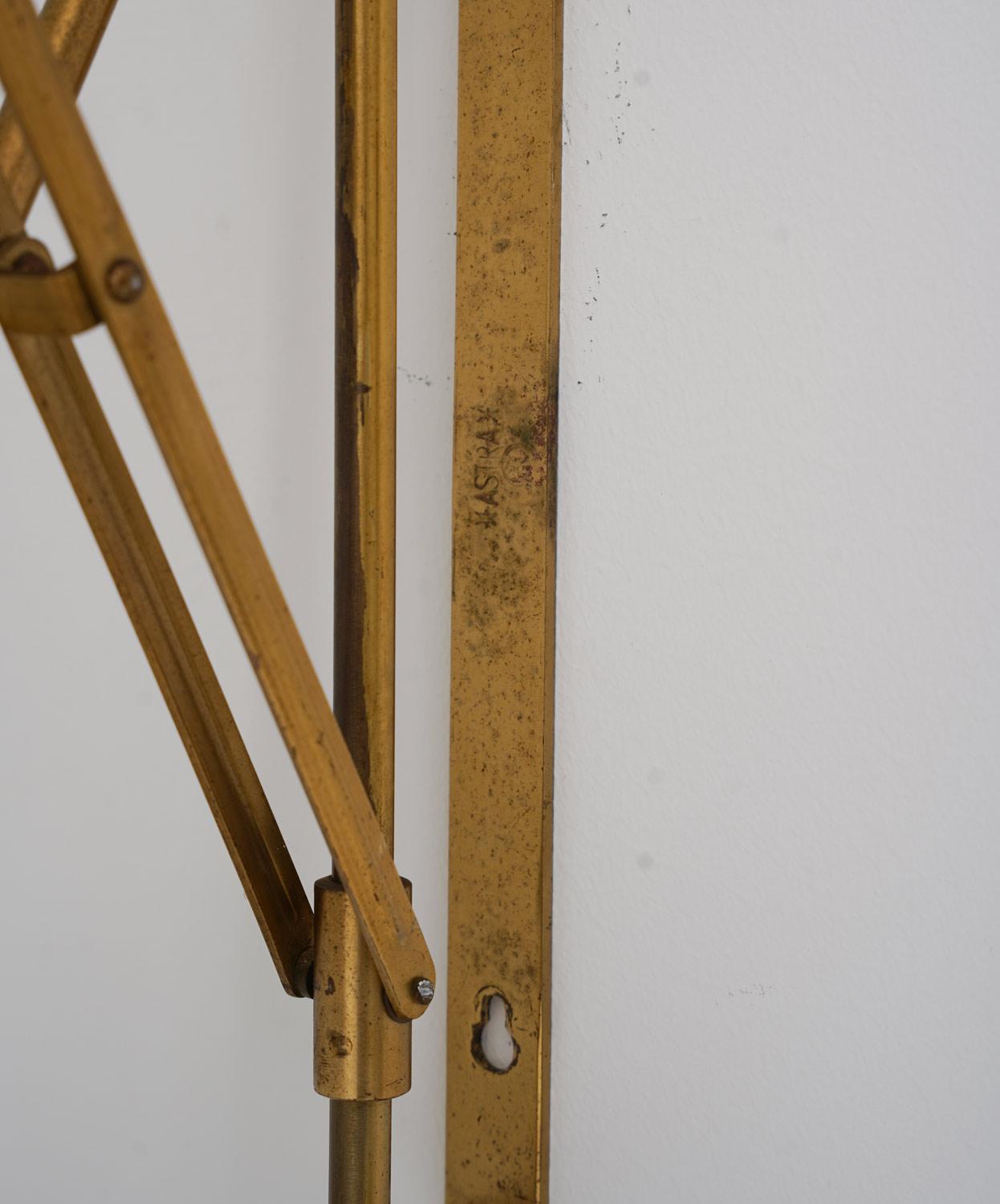 Brass Pair of Scandinavian Scissor lamps in brass by ASTRA