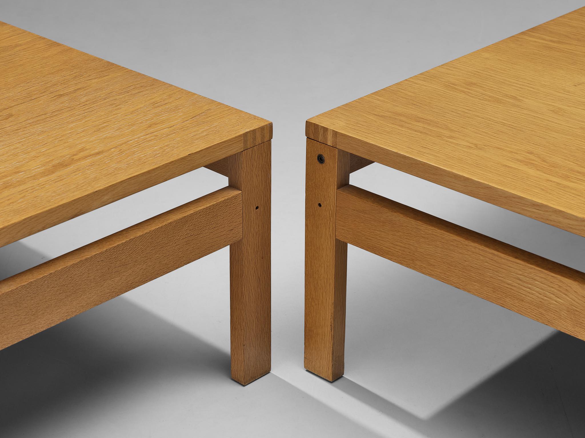 Scandinavian Modern Scandinavian Pair of Side Tables in Oak