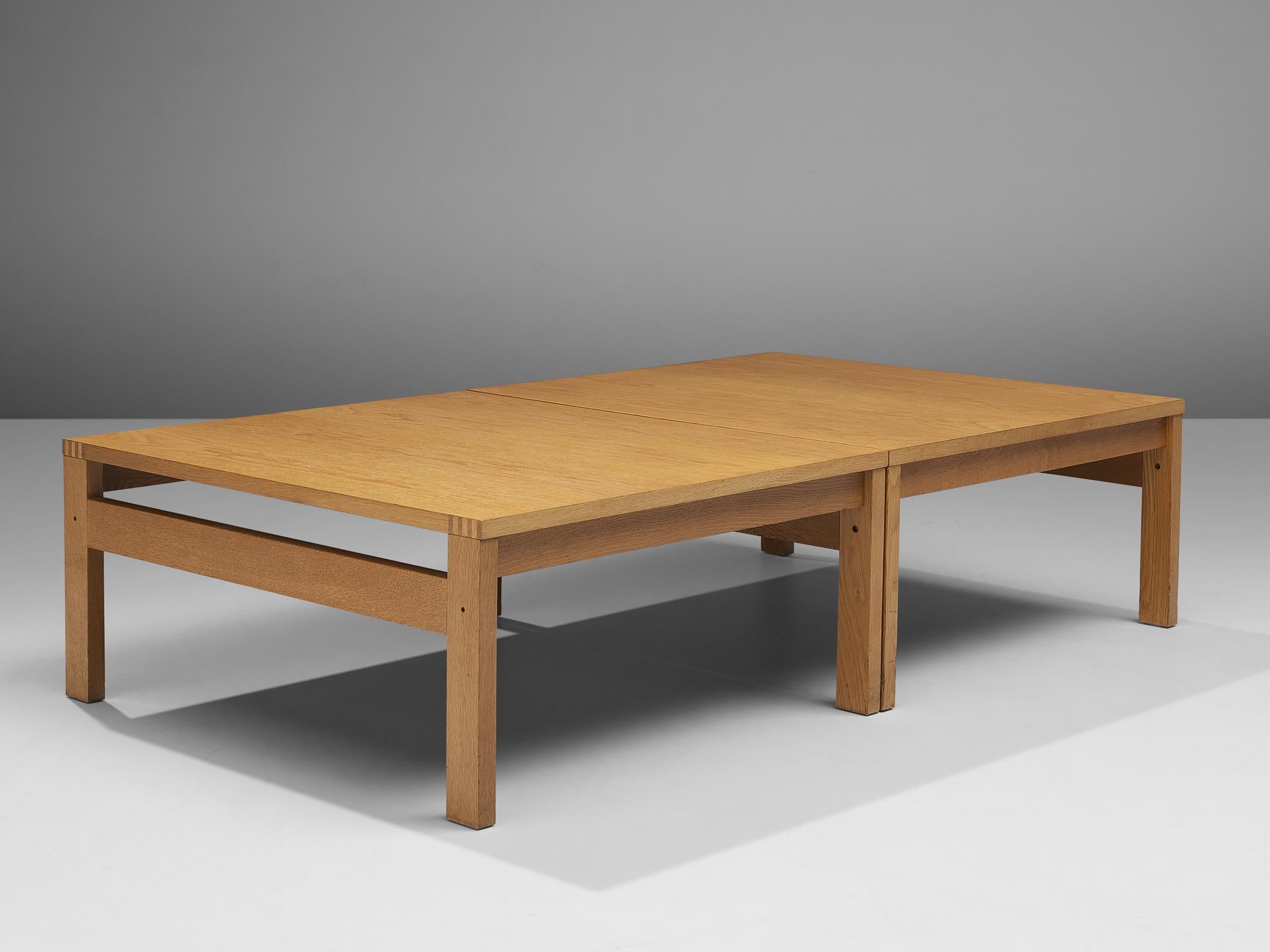 Mid-20th Century Scandinavian Pair of Side Tables in Oak