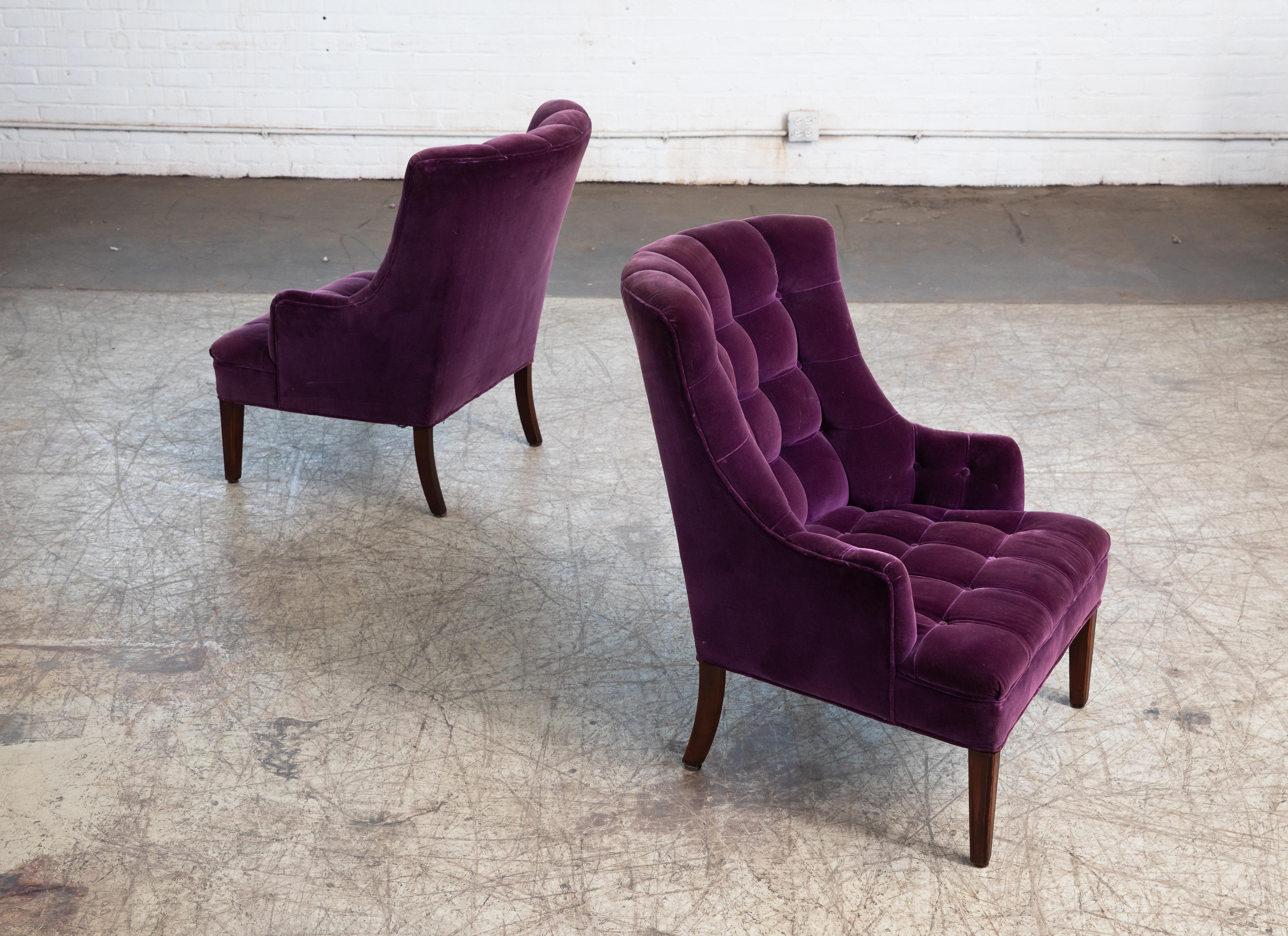 purple velvet dining chairs