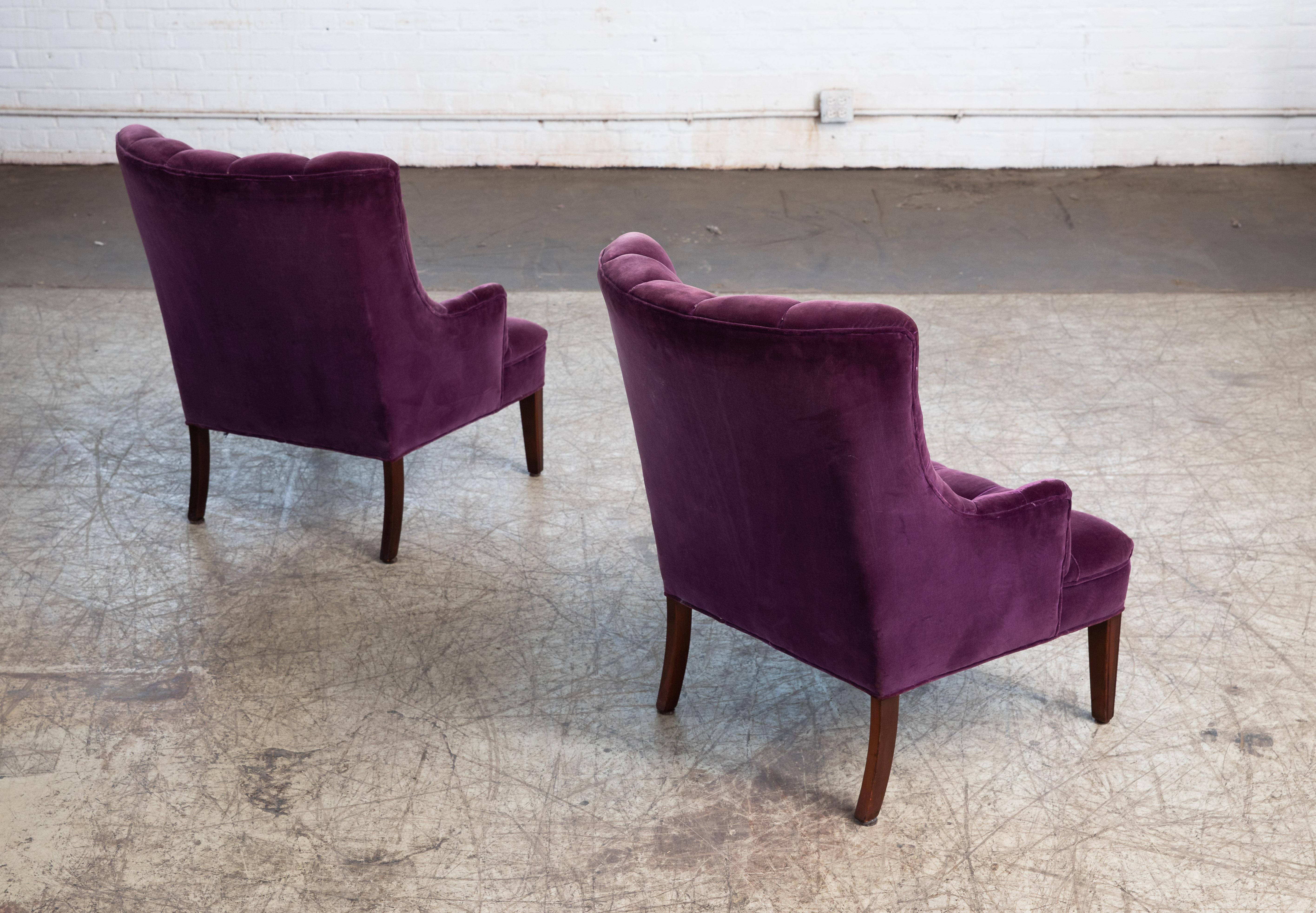 purple velvet recliner