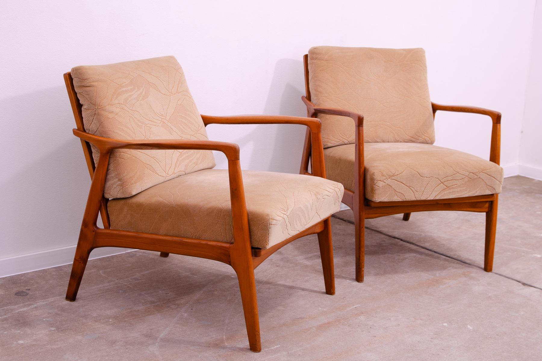 Scandinavian Modern Pair of Scandinavian style armchairs by Sedláček & Vyčítal, Czechoslovakia, 1960