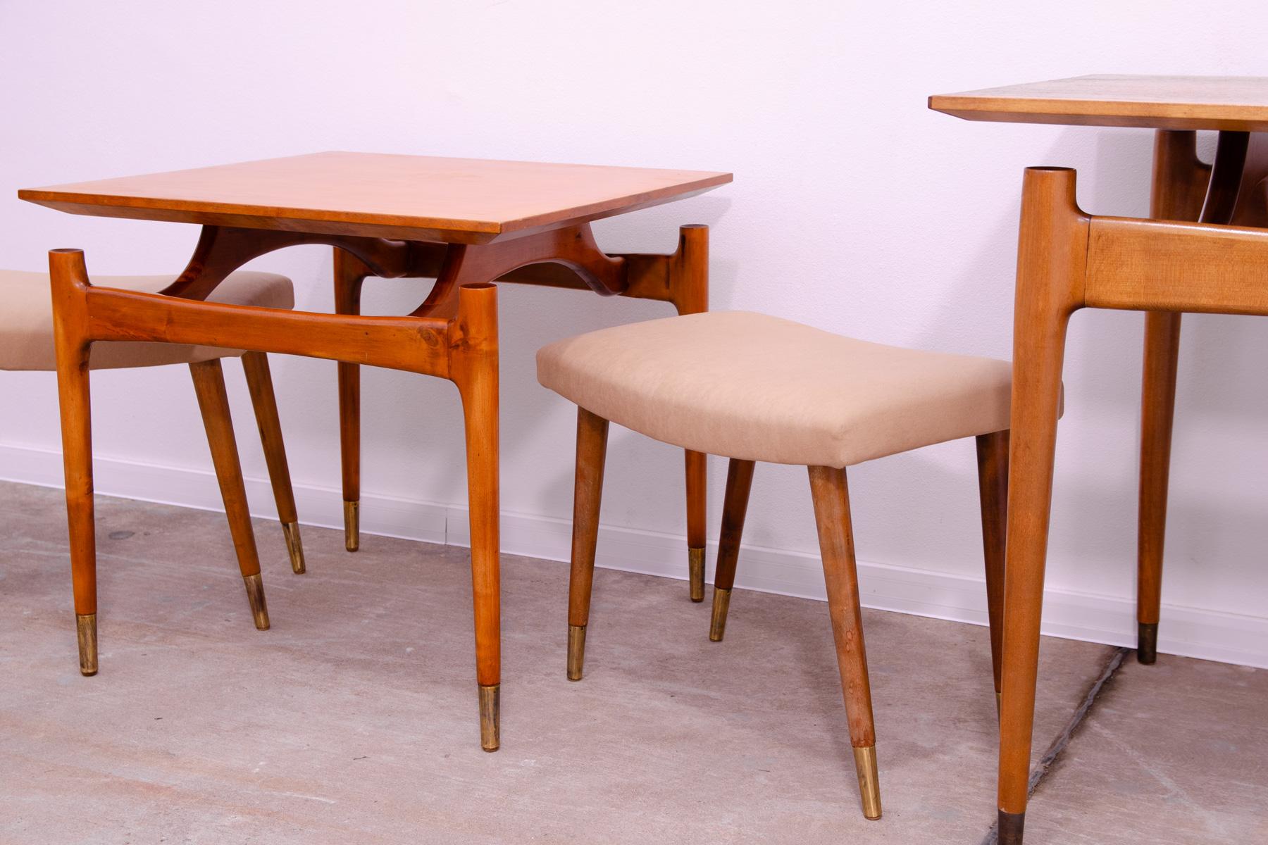 Pair of Scandinavian style stools by Vyčítal and Sedláček, Czechoslovakia, 1960´ For Sale 9