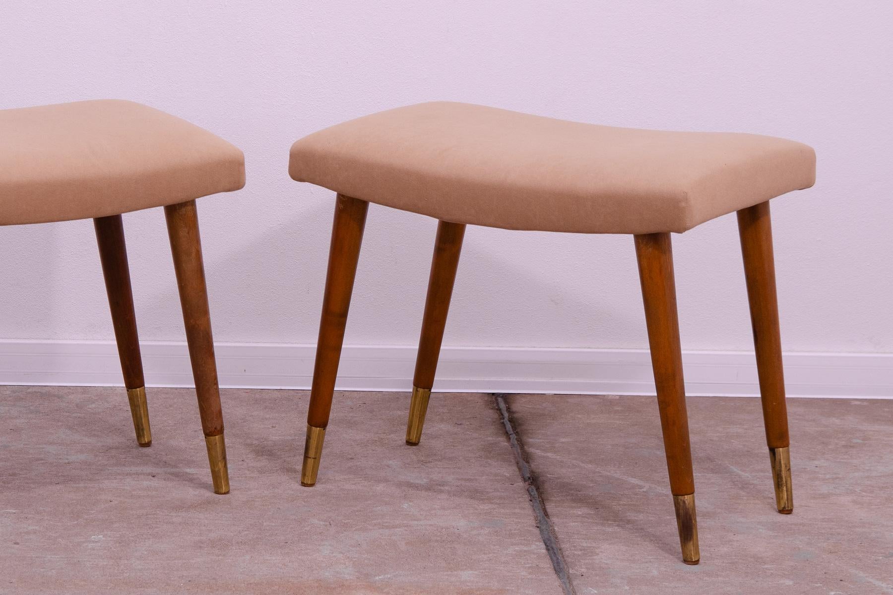 Pair of Scandinavian style stools by Vyčítal and Sedláček, Czechoslovakia, 1960´ In Good Condition For Sale In Prague 8, CZ