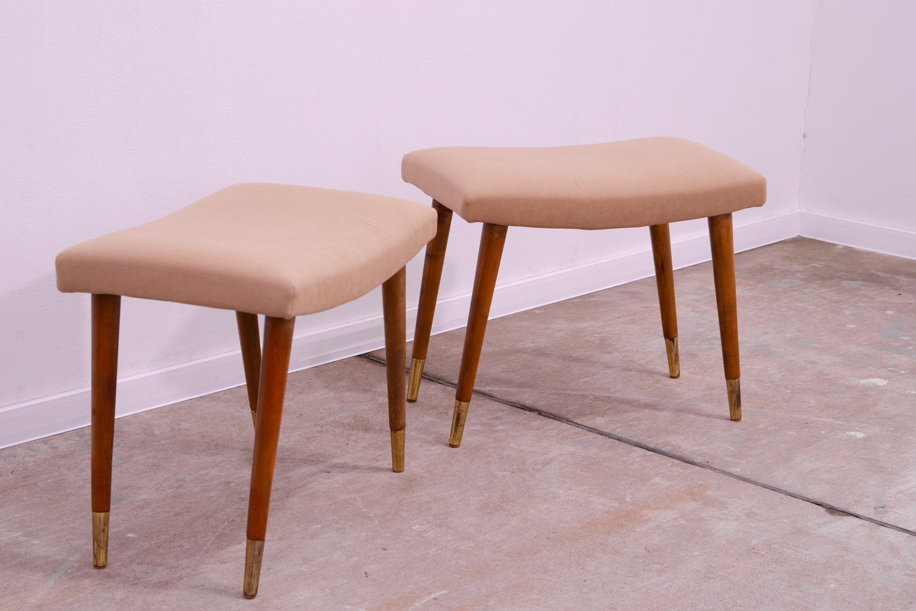 Pair of Scandinavian style stools by Vyčítal and Sedláček, Czechoslovakia, 1960´ For Sale 2