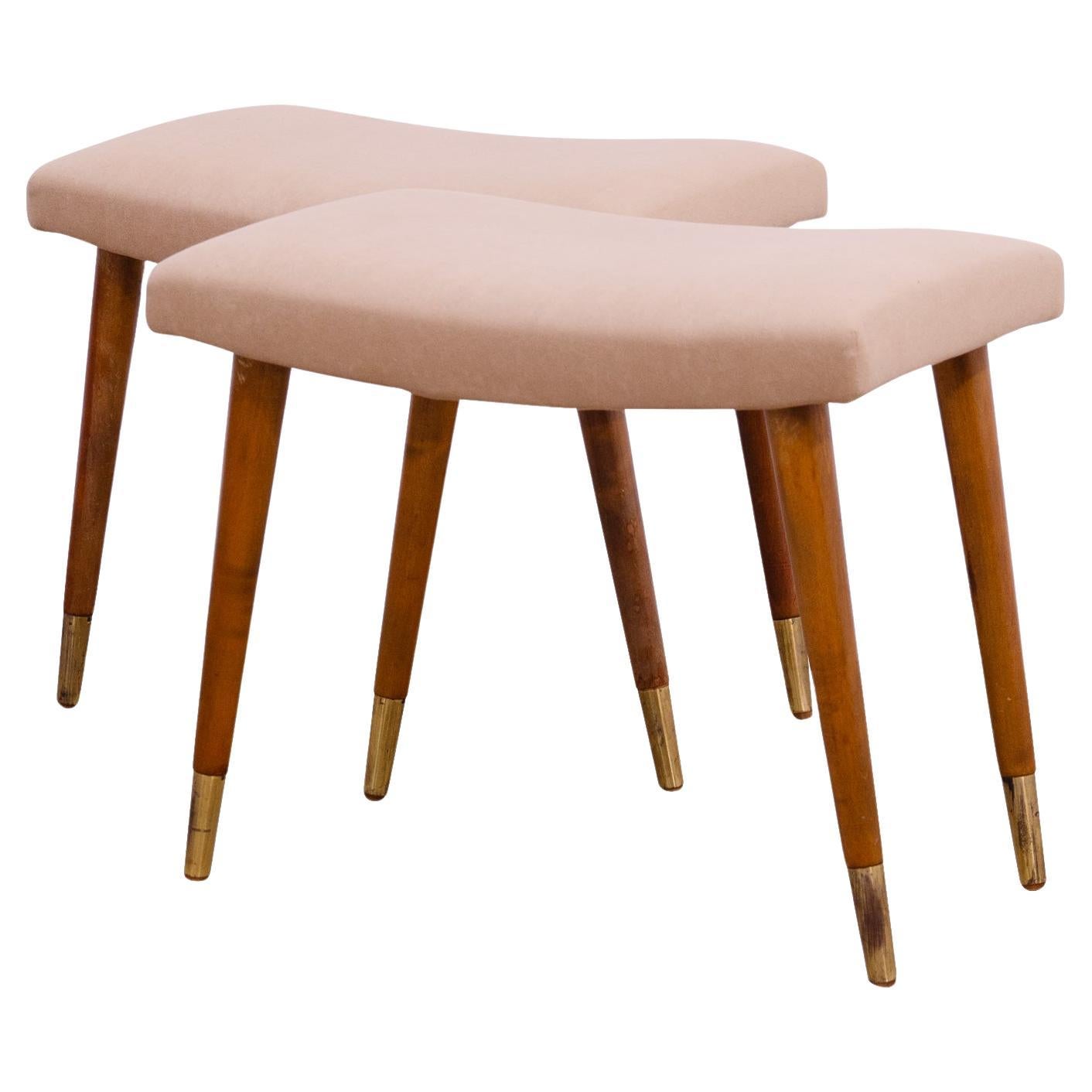 Pair of Scandinavian style stools by Vyčítal and Sedláček, Czechoslovakia, 1960´ For Sale