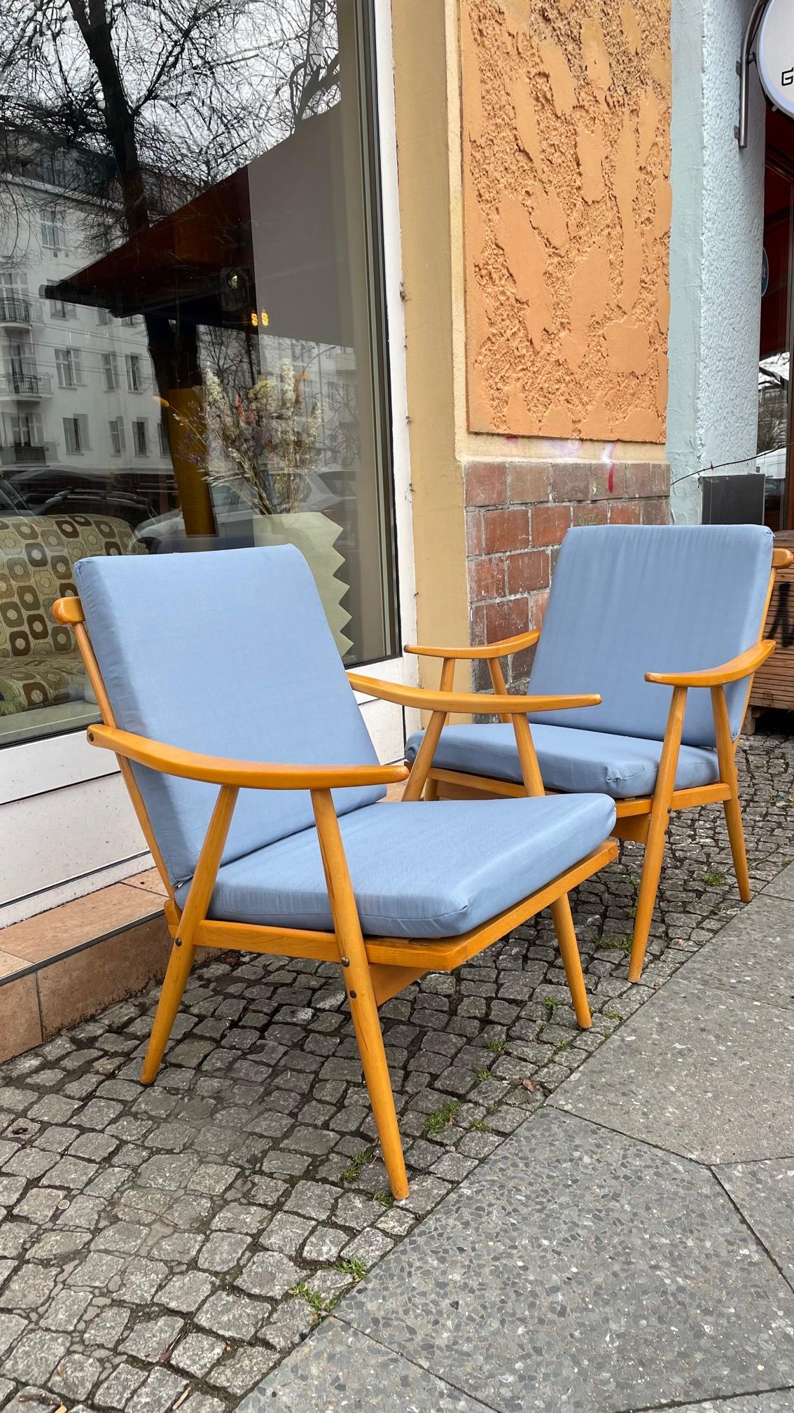 Pair of Scandinavian Teak Armchairs 1960s Vintage Danish Design 5