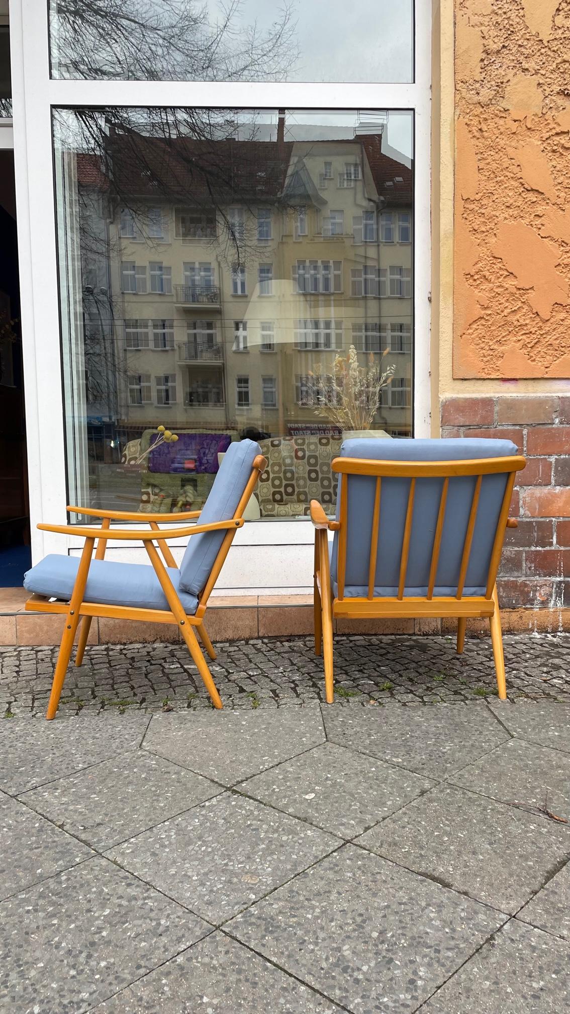 Scandinavian Modern Pair of Scandinavian Teak Armchairs 1960s Vintage Danish Design