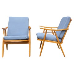 Pair of Scandinavian Teak Armchairs 1960s Vintage Danish Design