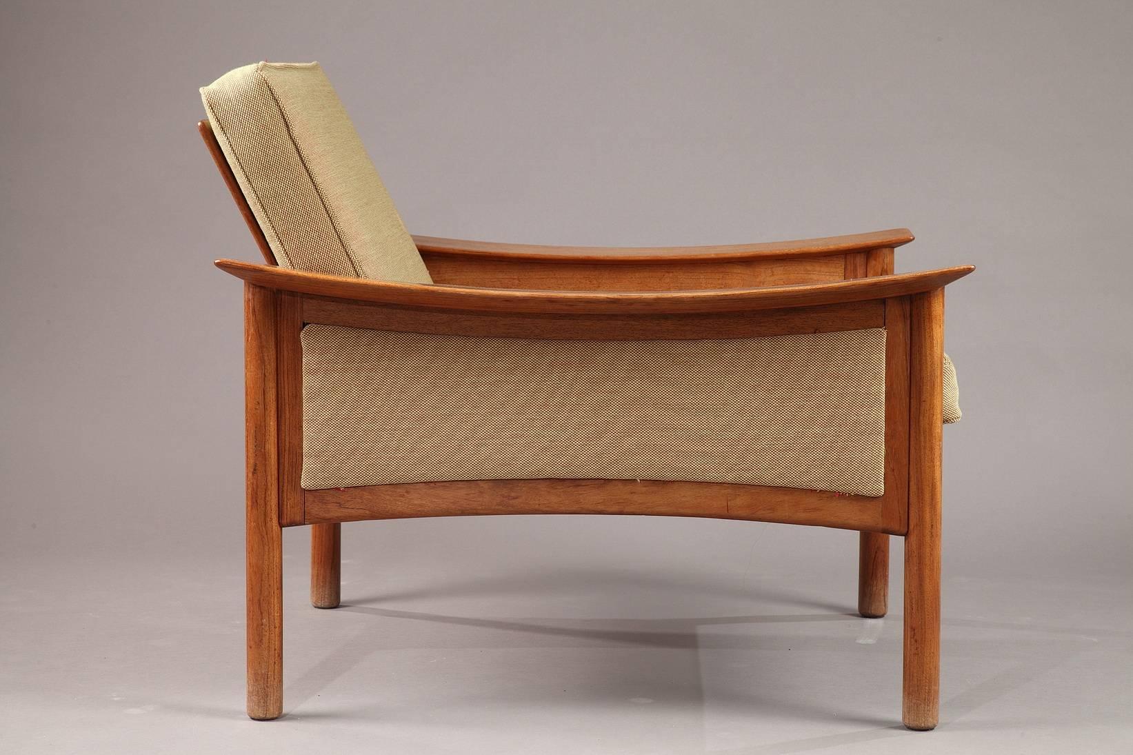 Norwegian Pair of Scandinavian Teak Armchairs by Oskar Langlo