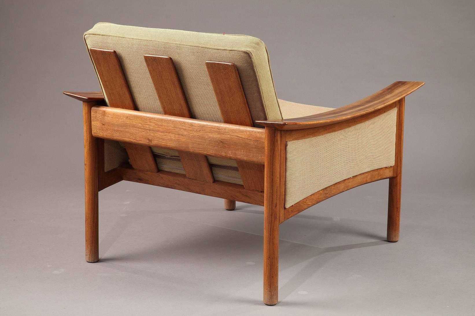 Pair of Scandinavian Teak Armchairs by Oskar Langlo In Good Condition In Paris, FR