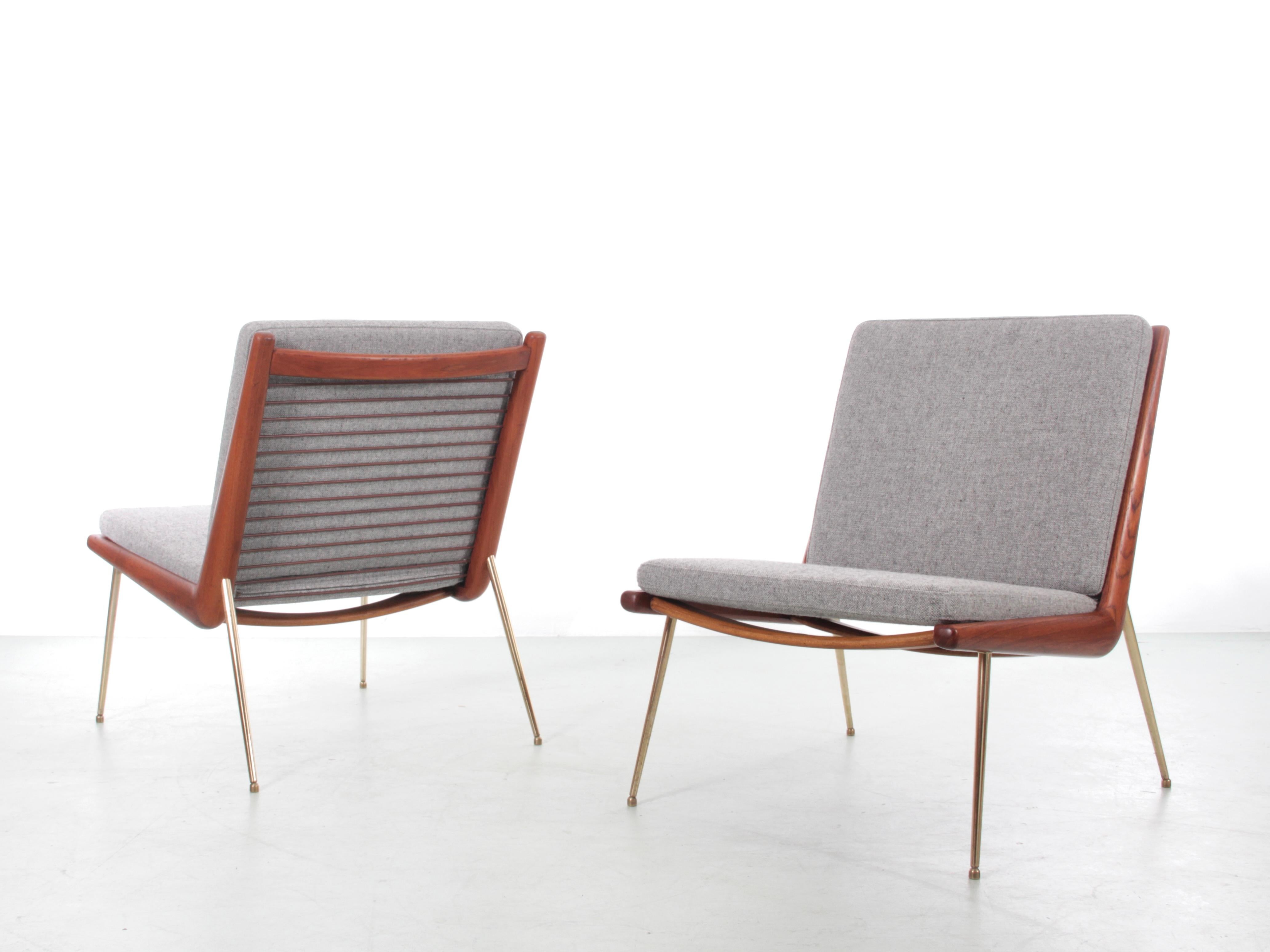 Mid-20th Century Pair of Scandinavian teak easy chairs Model FD-134 