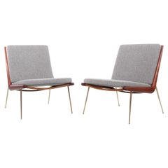 Ein Paar skandinavische Sessel aus Teakholz, Modell FD-134 „Boomerang“ von Peter Hvidt.