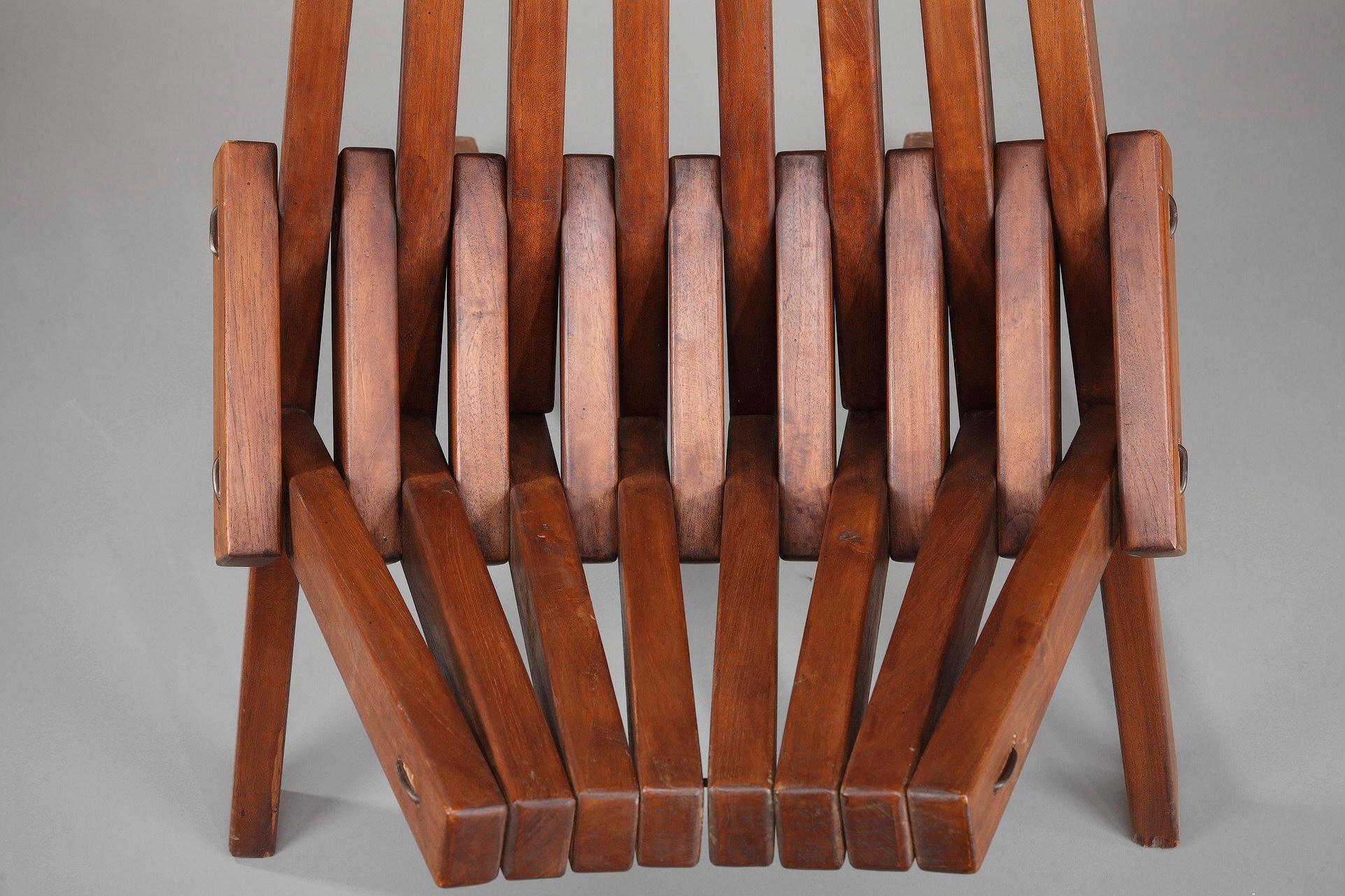 Pair of Scandinavian Teak Folding Chairs  For Sale 6