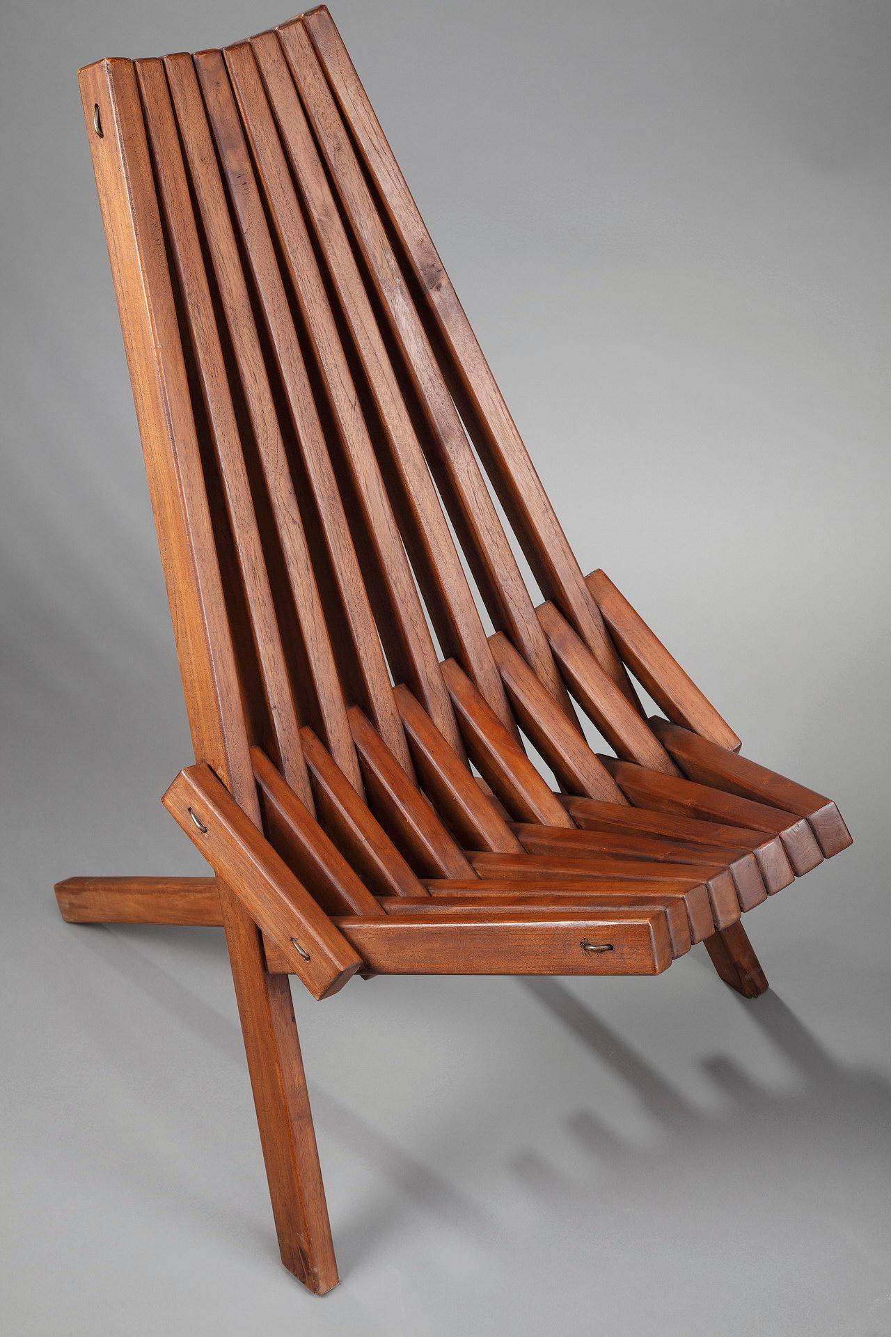 Scandinavian Modern Pair of Scandinavian Teak Folding Chairs  For Sale