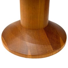 Pair of Scandinavian Turned Wood Lamps